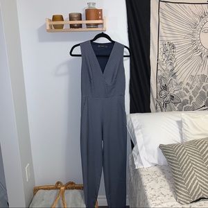 Blue print Zara romper with zipper